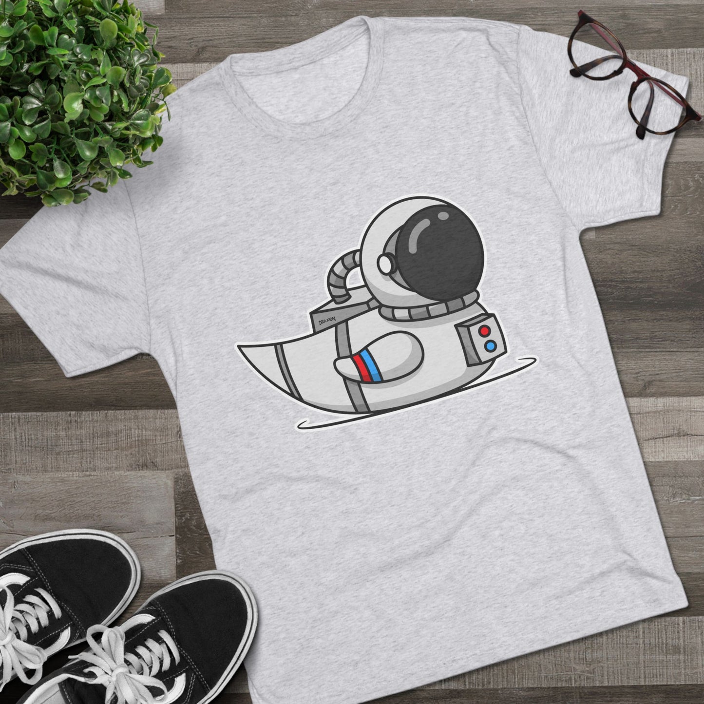 Unisex Tri-Blend Crew Tee (Astronaut Duck)