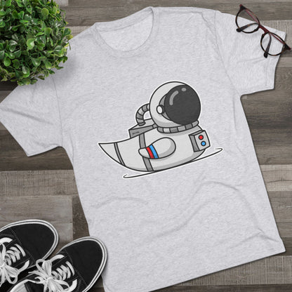 Unisex Tri-Blend Crew Tee (Astronaut Duck)