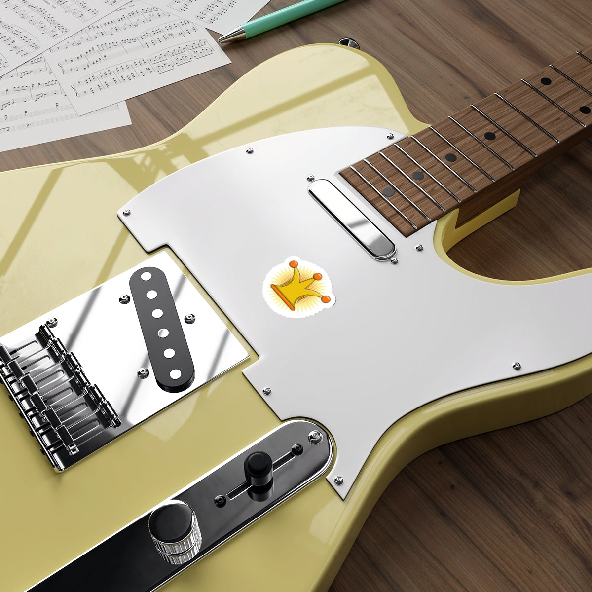 Die-Cut Stickers | Vibrant Art for Personalization (Crown)