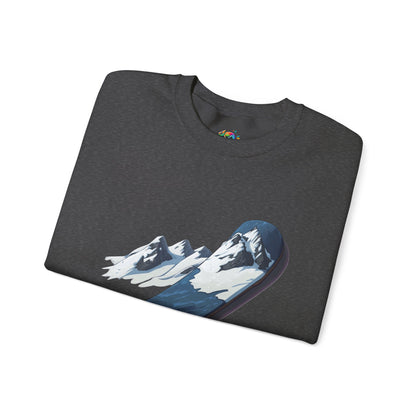 Unisex Heavy Blend™ Crewneck Sweatshirt (Mountain Snowboard)