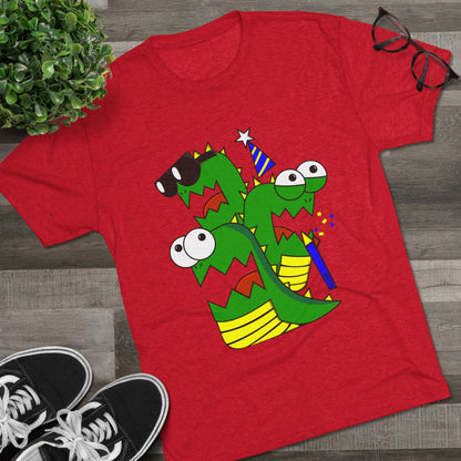 Unisex Tri-Blend Crew Tee (Larry the Snake thing)