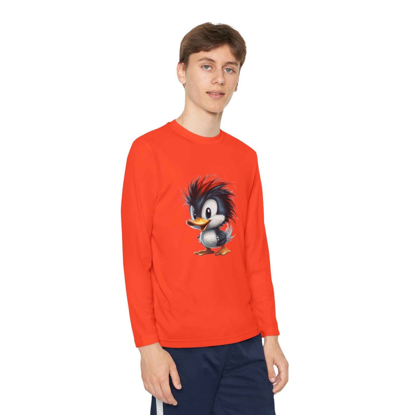 Youth Long Sleeve Competitor Tee (Red Hair Duck)