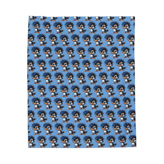 Velveteen Plush Blanket (Blue Hair Duck)