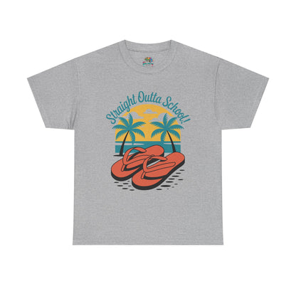 Unisex Heavy Cotton Tee (Straight Outta School)