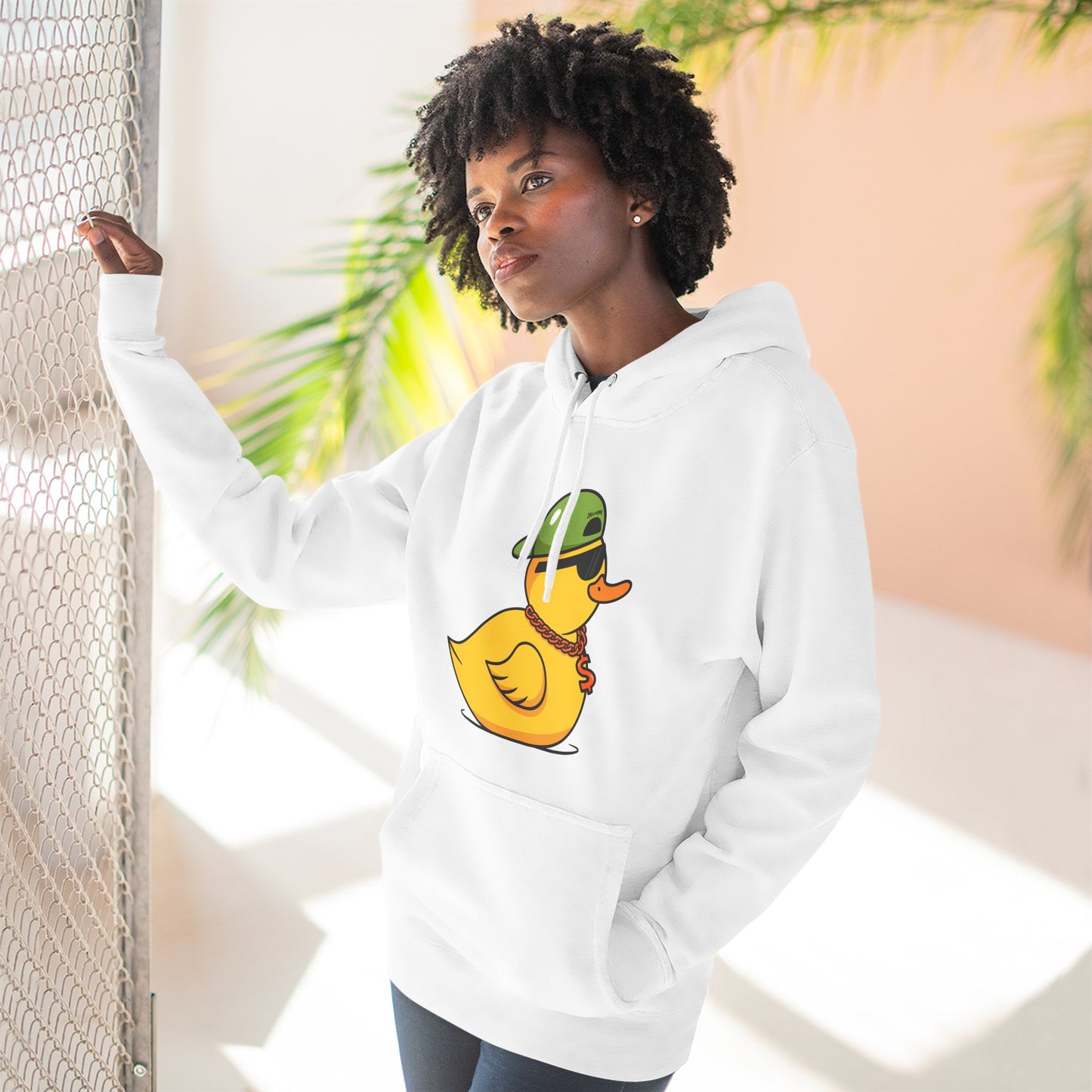 Three-Panel Fleece Hoodie (Gangster Duck)