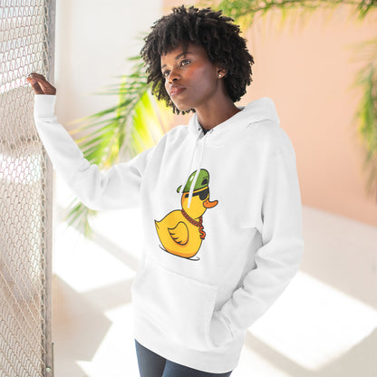 Three-Panel Fleece Hoodie (Gangster Duck)