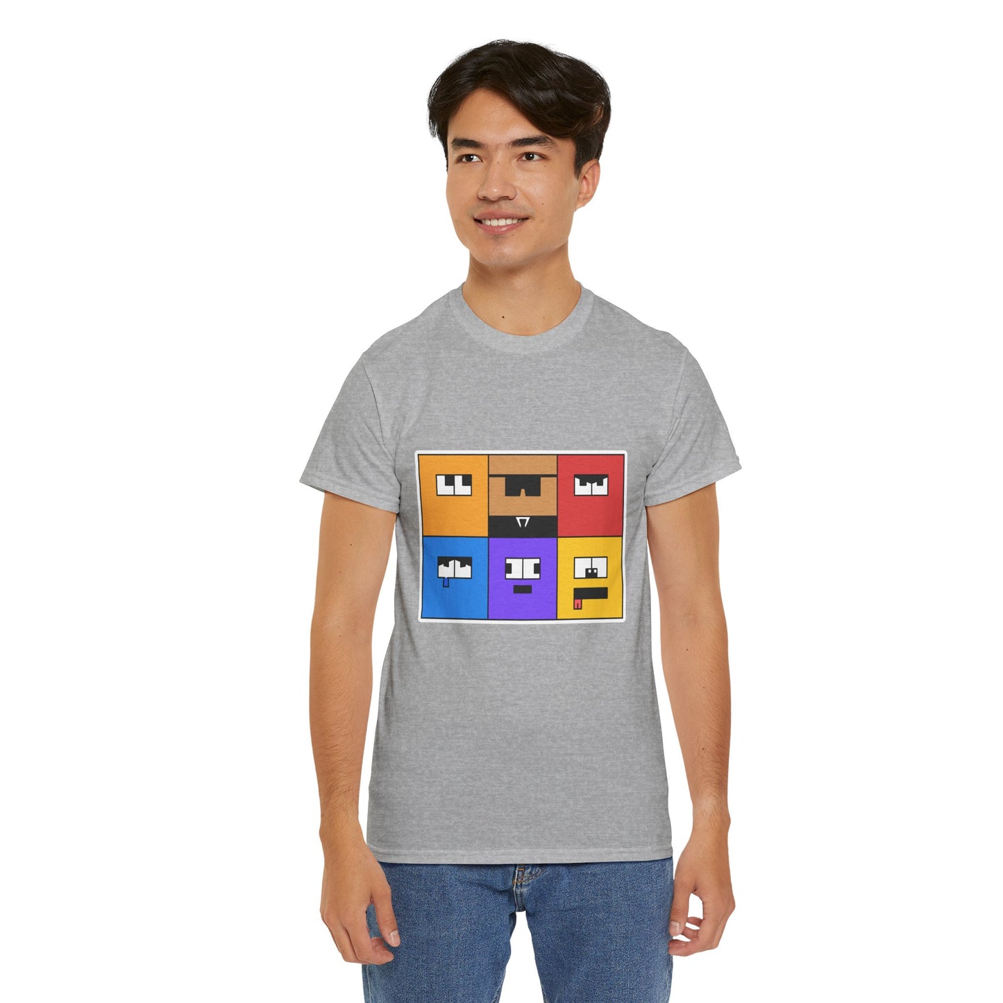 Unisex Heavy Cotton Tee (Emotion Blocks)