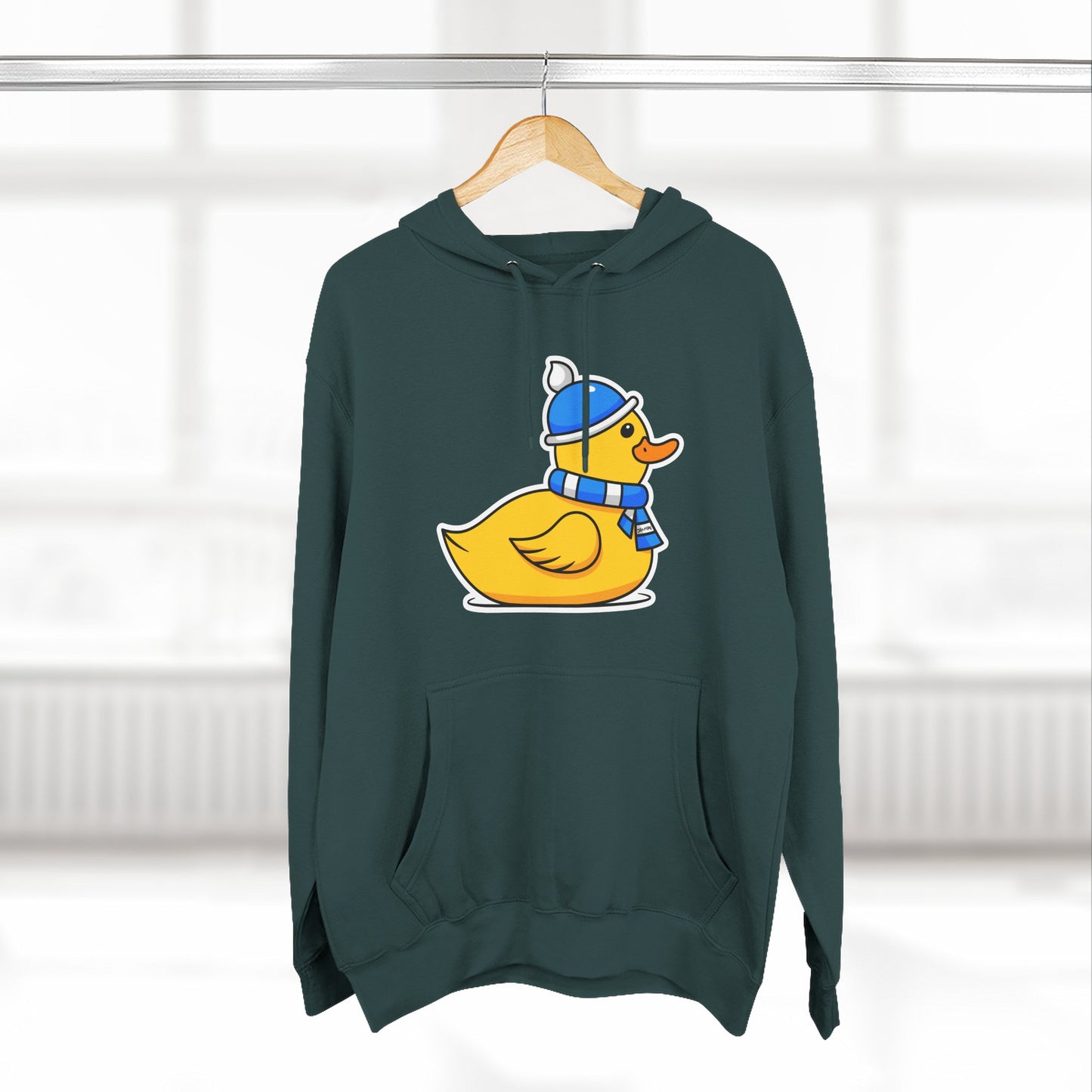 Three-Panel Fleece Hoodie (Chilly Duck)