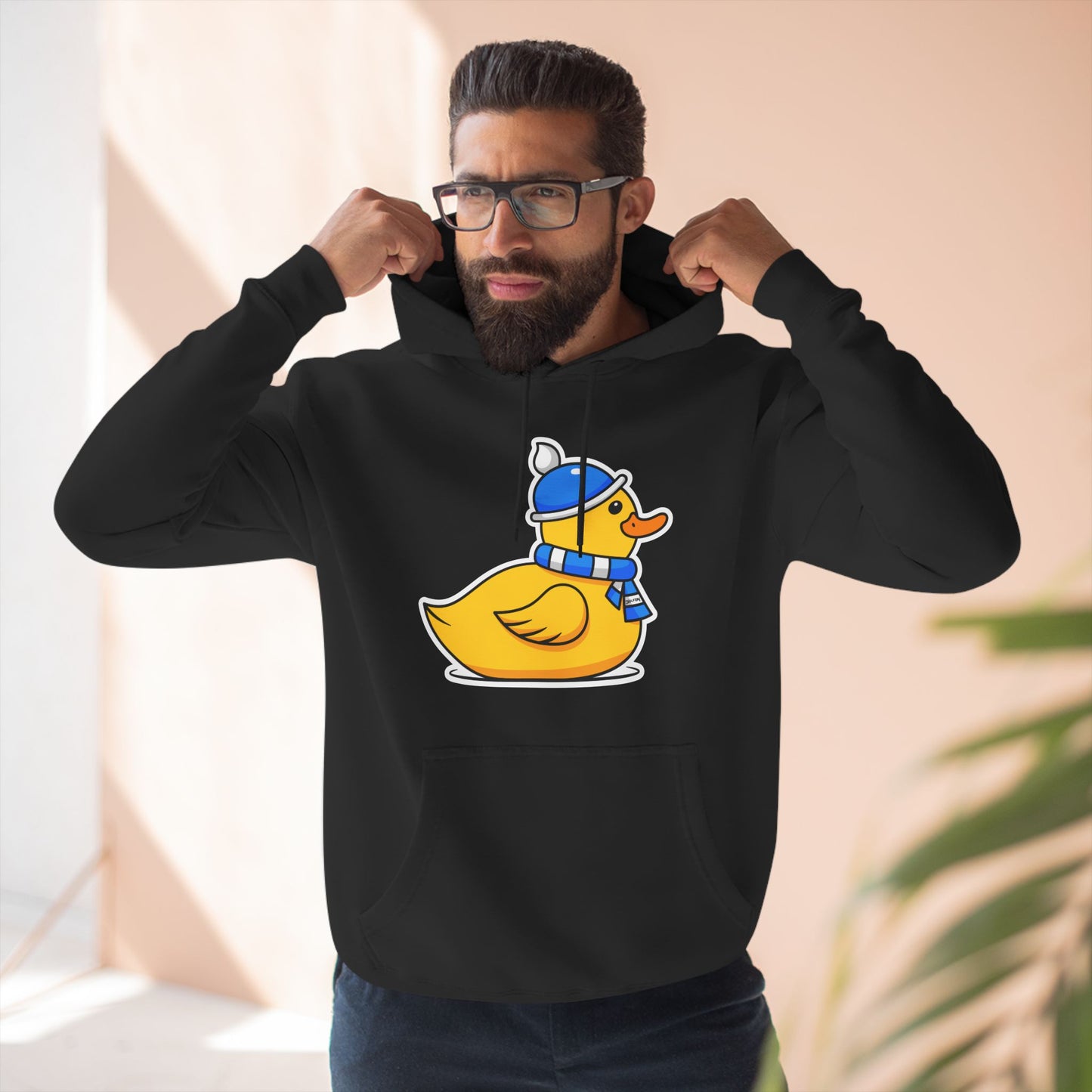 Three-Panel Fleece Hoodie (Chilly Duck)