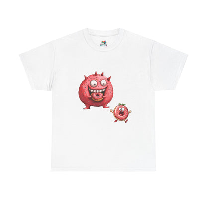 Unisex Heavy Cotton Tee (Donut Monster eating Donut)