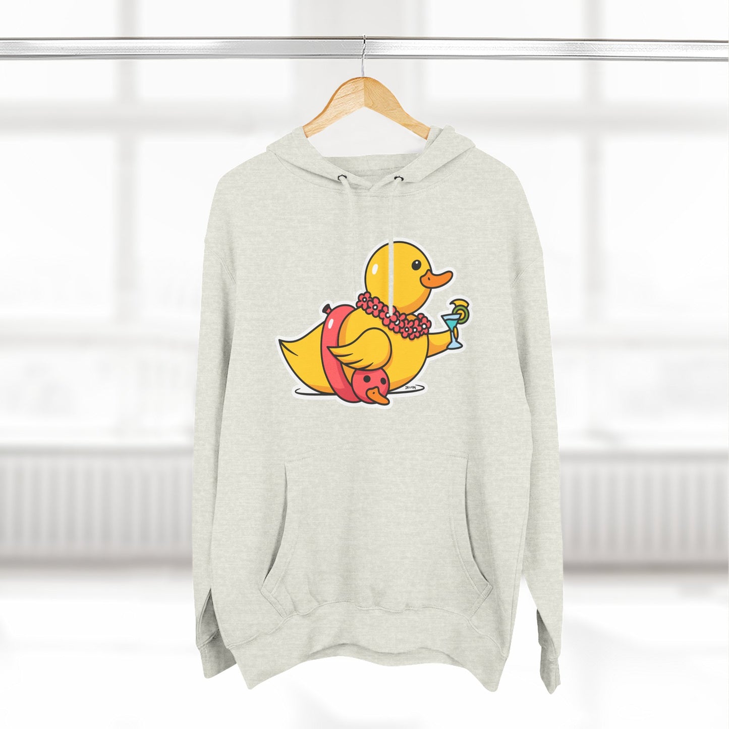 Three-Panel Fleece Hoodie (Tropical Duck)