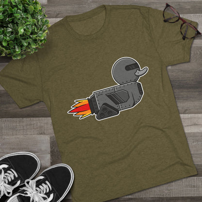 Unisex Tri-Blend Crew Tee (Robot Duck)