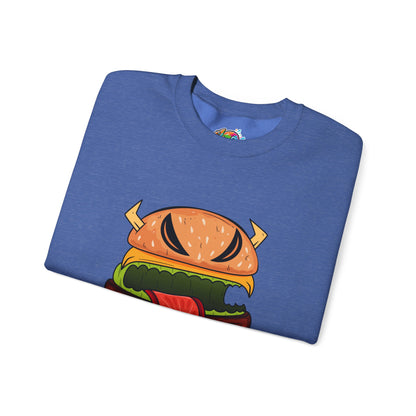 Unisex Heavy Blend™ Crewneck Sweatshirt (Cheeseburger Monster)