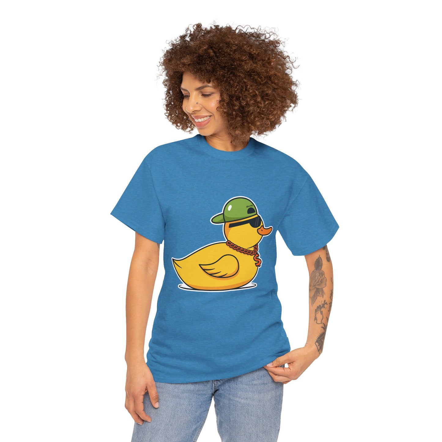 Unisex Heavy Cotton Tee (Gangster Duck)