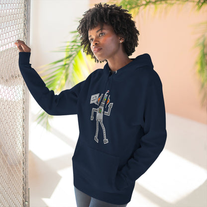 Three-Panel Fleece Hoodie (Do the Robot)
