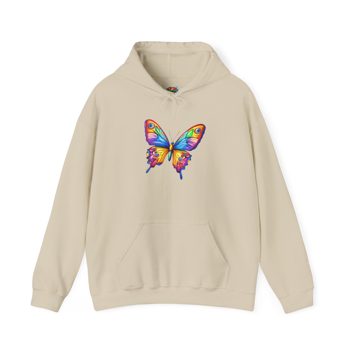 Unisex Heavy Blend™ Hooded Sweatshirt (Colorful Butterfly)