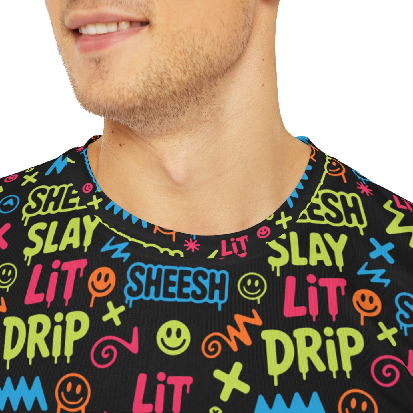 Men's Polyester Tee (Slay-Lit-Drip)