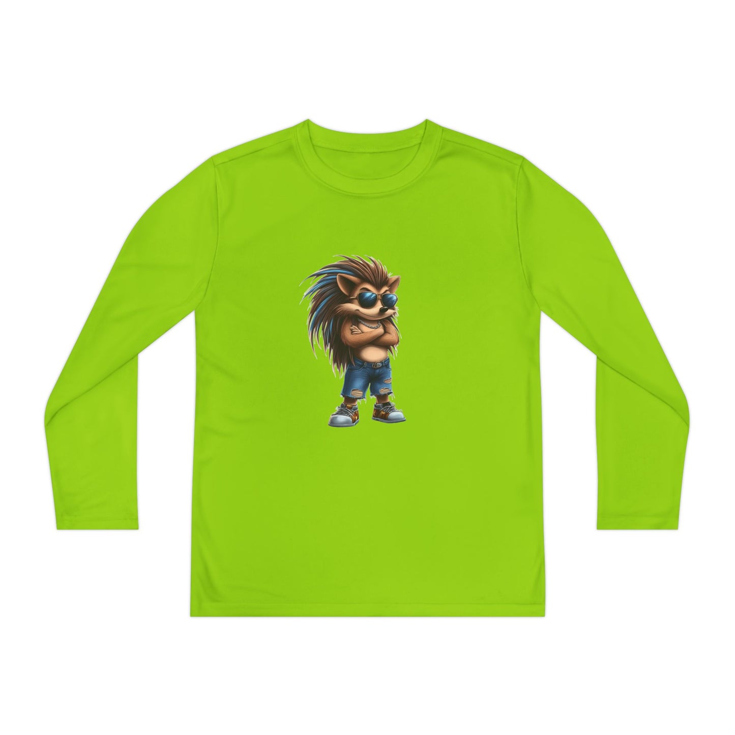 Youth Long Sleeve Competitor Tee (Cool Hedgehog)