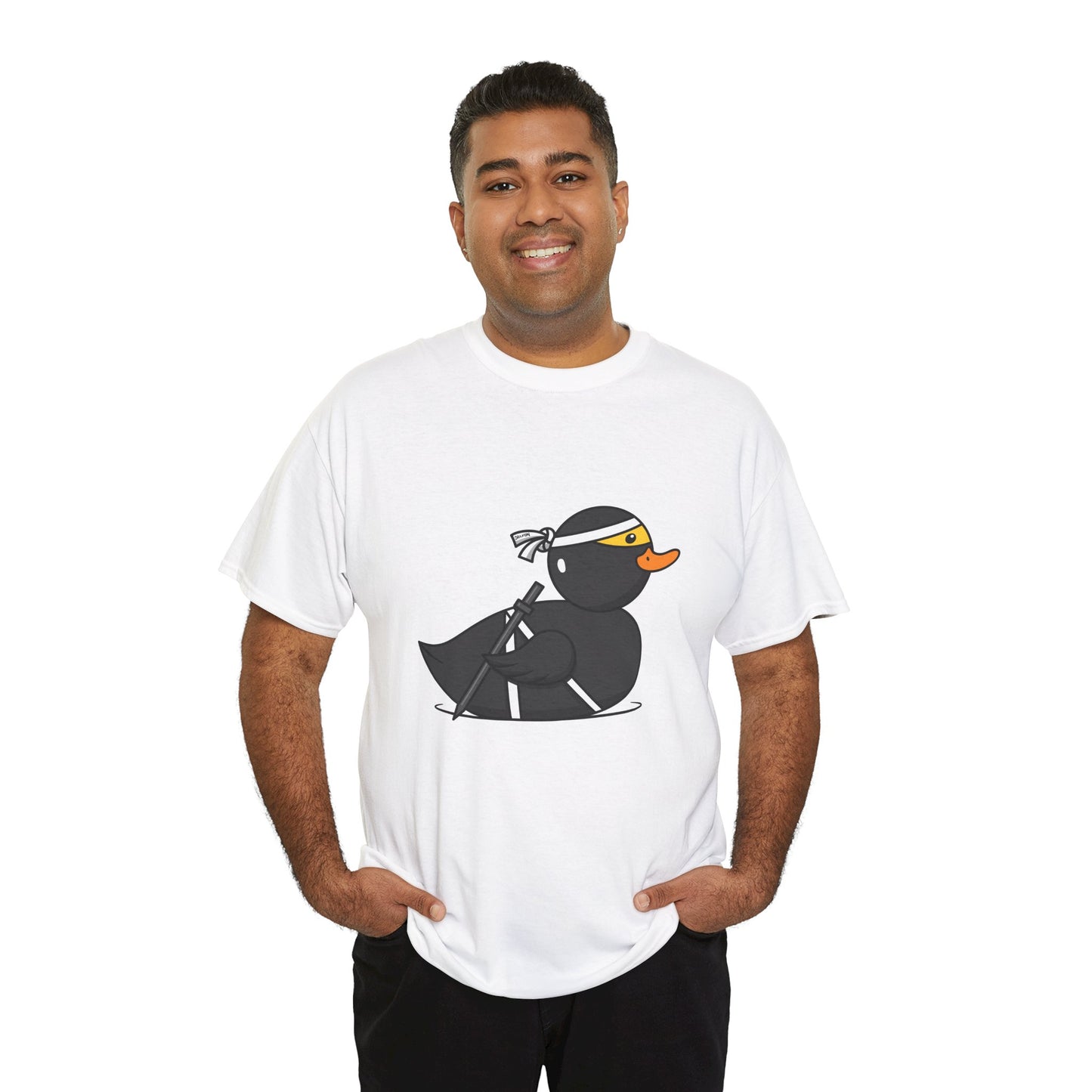 Unisex Heavy Cotton Tee (Ninja Duck)