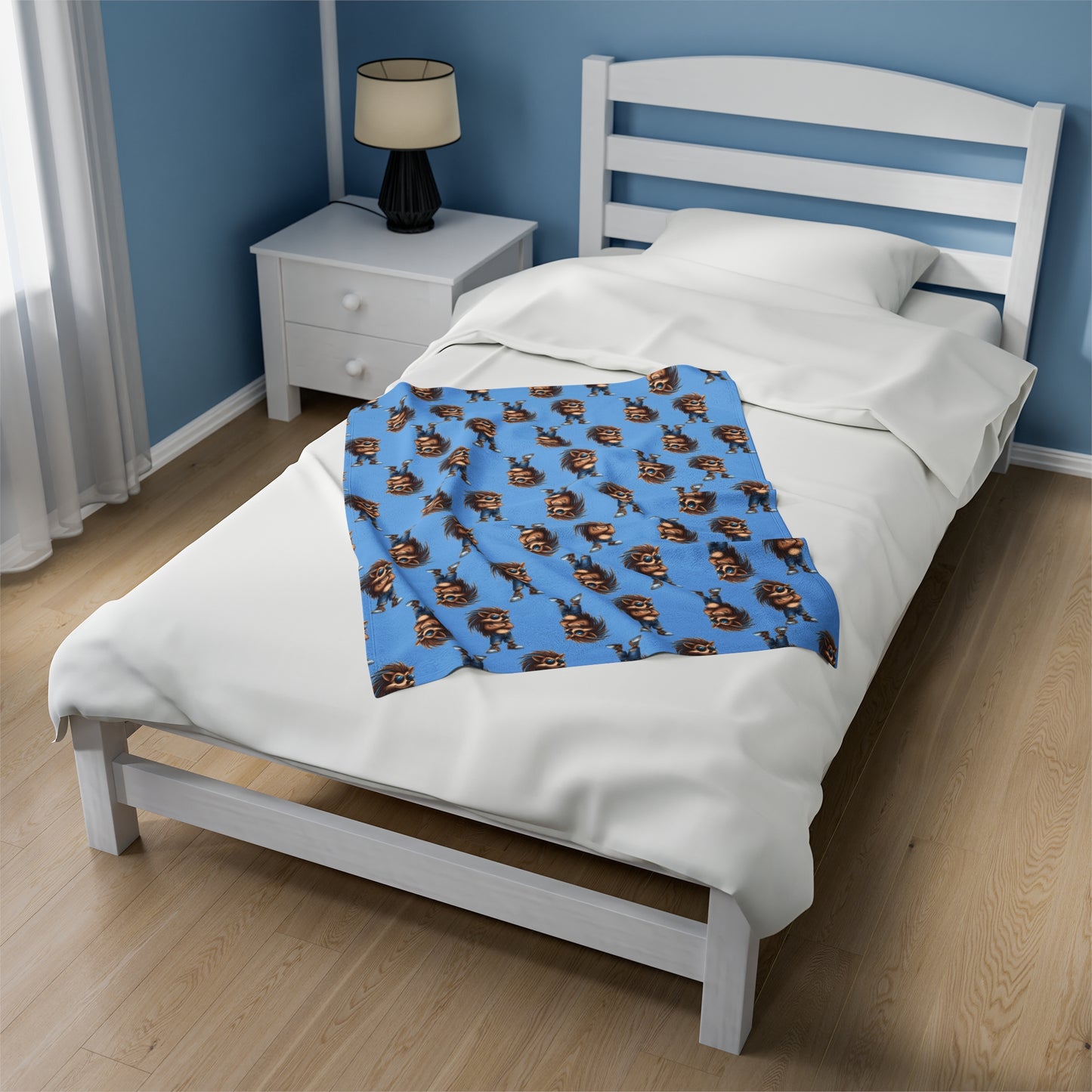 Velveteen Plush Blanket (Cool Hedgehog)