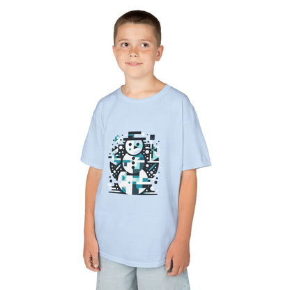 Kids Heavy Cotton T-Shirt (Abstract Snowman)