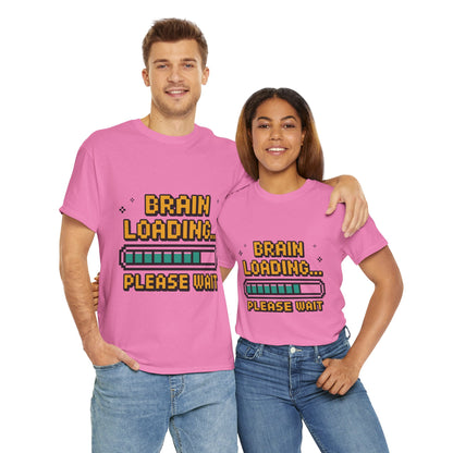 Unisex Heavy Cotton Tee (Brain Loading...Please Wait)