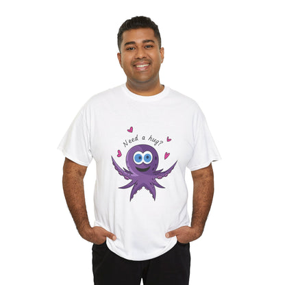 Unisex Heavy Cotton Tee (Octopus Hug)