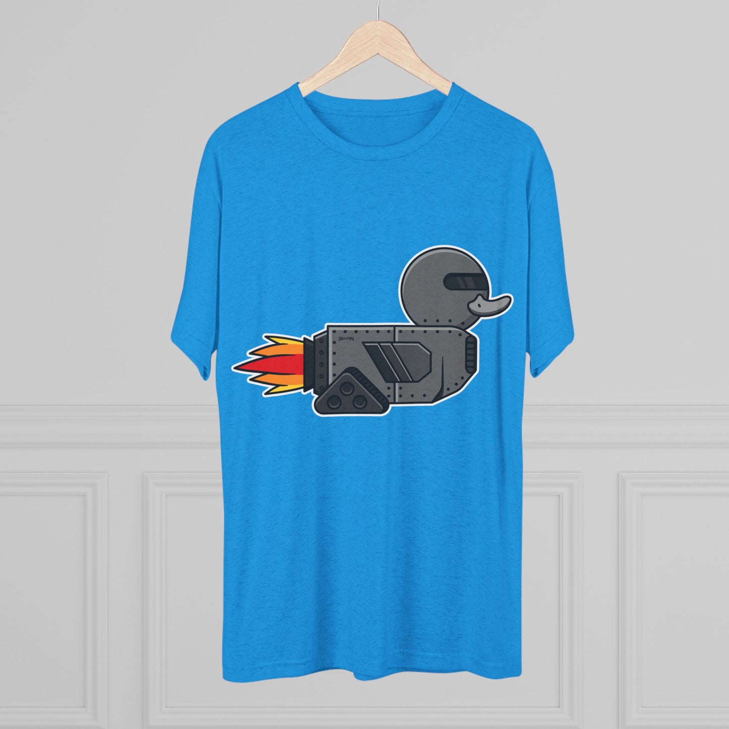 Unisex Tri-Blend Crew Tee (Robot Duck)