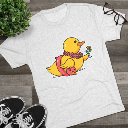 Unisex Tri-Blend Crew Tee (Tropical Duck)