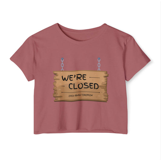 Women's Festival Crop Top (We're Closed)