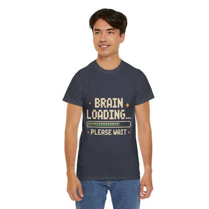 Unisex Heavy Cotton Tee (Brain Loading...Please Wait)