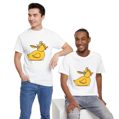 Unisex Heavy Cotton Tee (Duck Bird Brain)