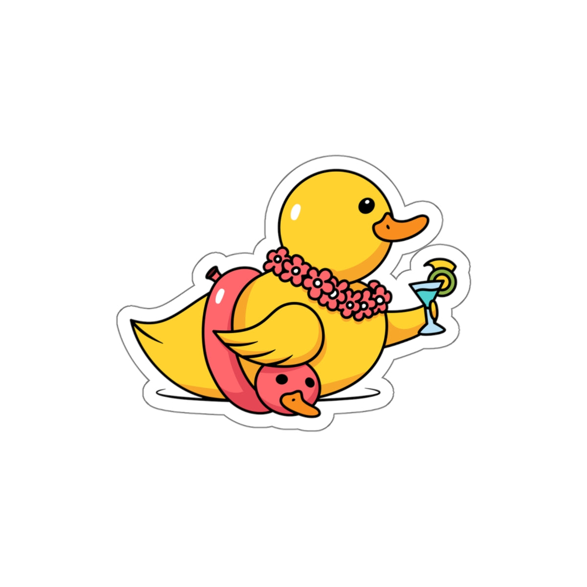 Die-Cut Stickers | Vibrant Art for Personalization (Tropical Duck)