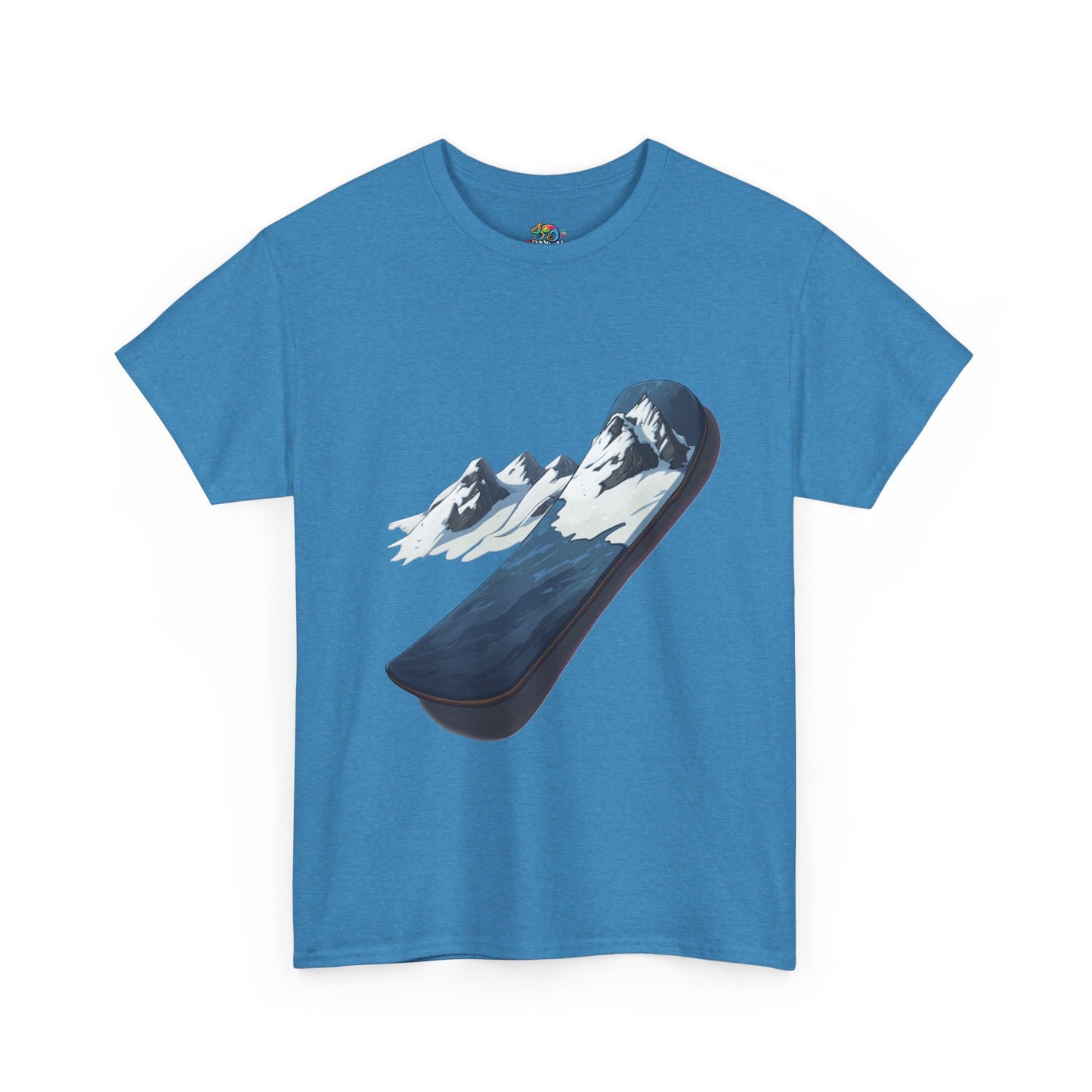 Unisex Heavy Cotton Tee (Mountain Snowboard)