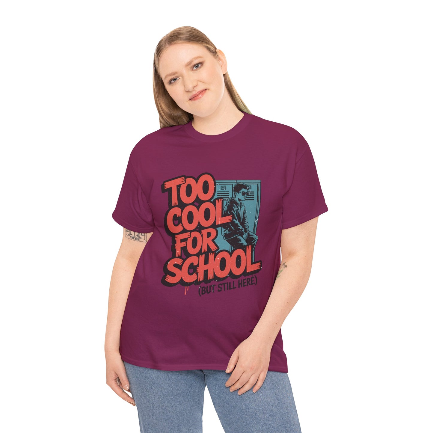 Unisex Heavy Cotton Tee (Too Cool For School)