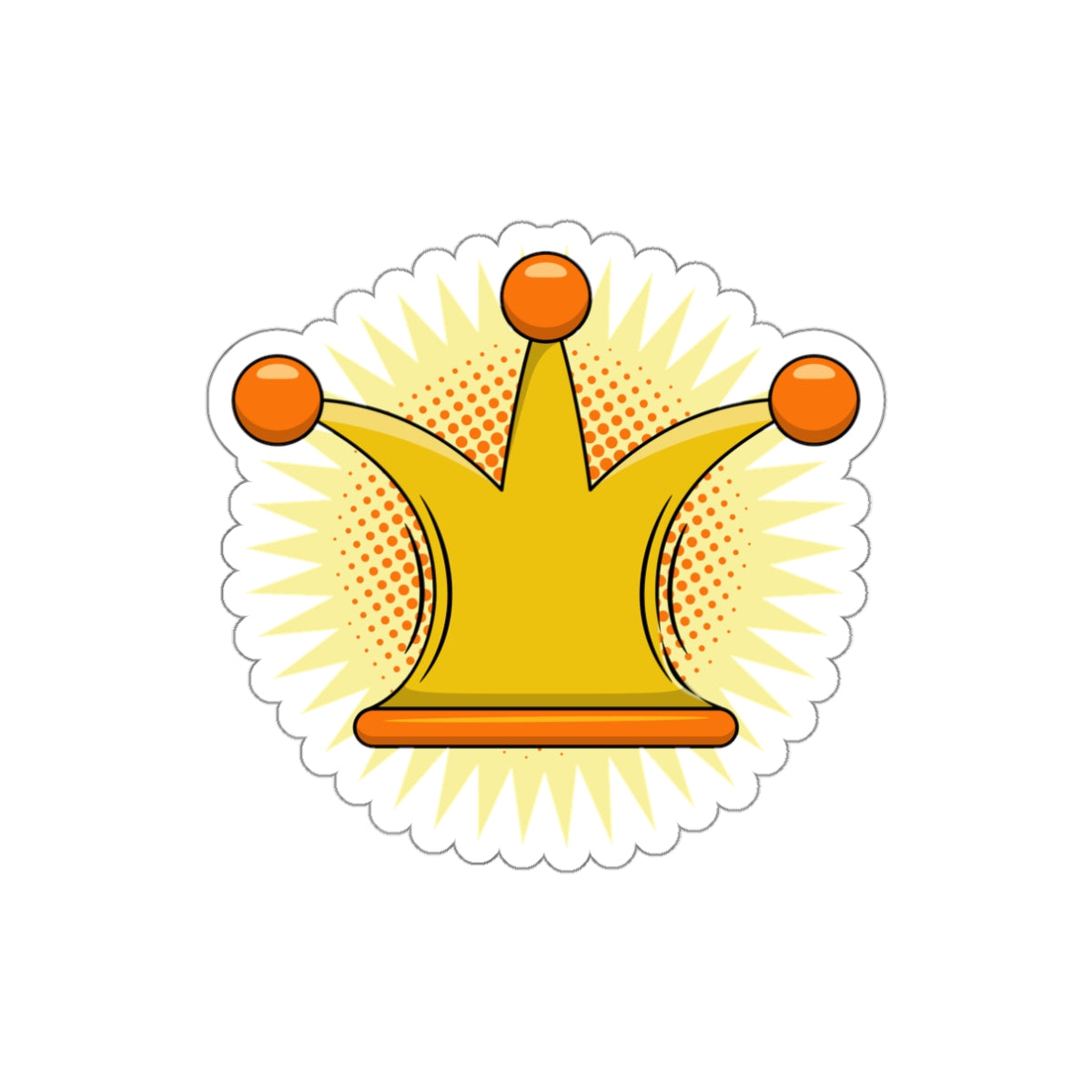 Die-Cut Stickers | Vibrant Art for Personalization (Crown)