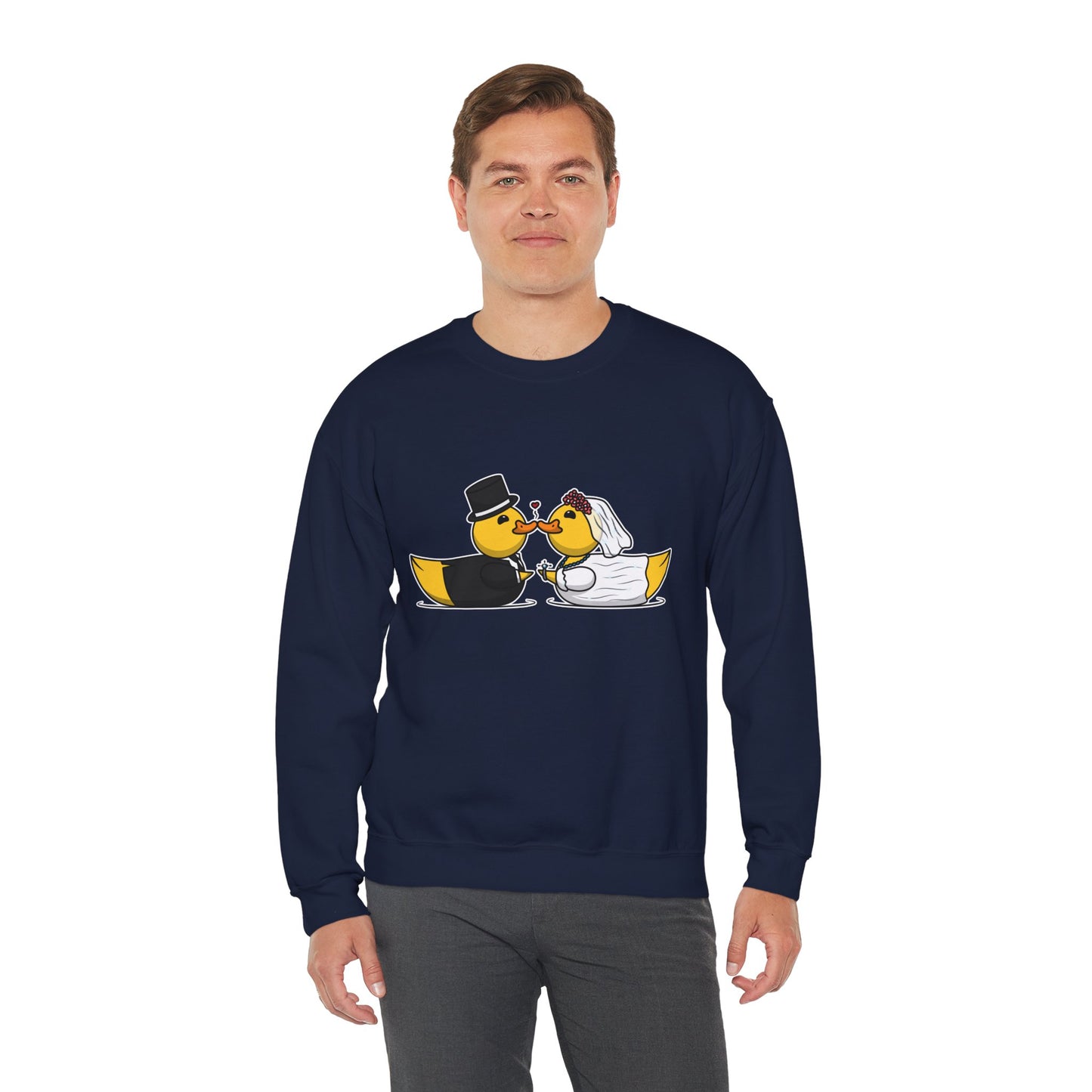 Unisex Heavy Blend™ Crewneck Sweatshirt (Wedding Ducks)