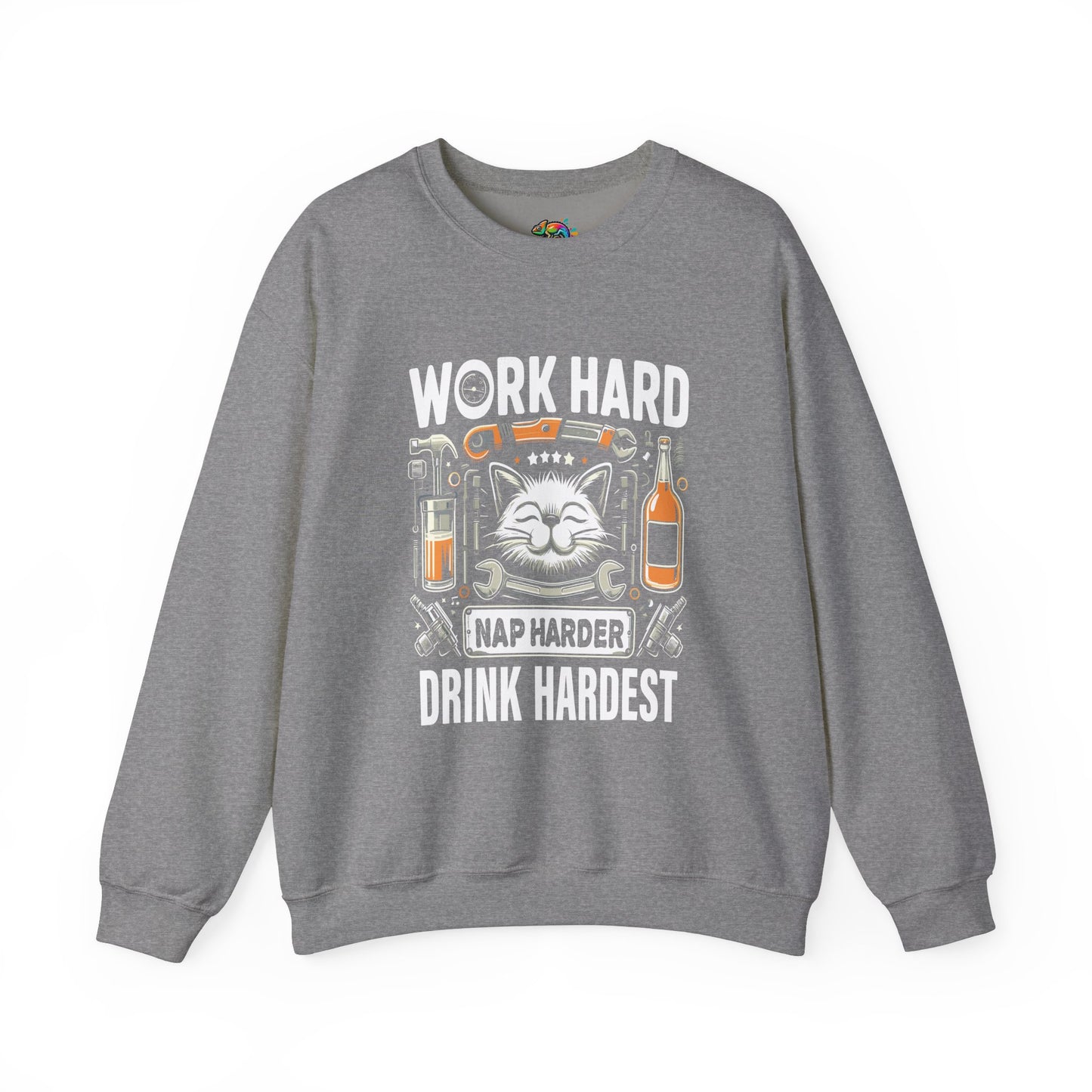 Unisex Heavy Blend™ Crewneck Sweatshirt (Work, Nap & Drink Hard)