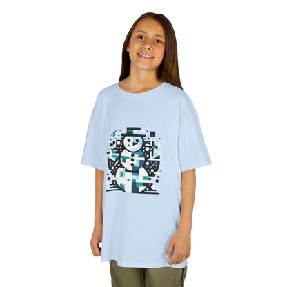 Kids Heavy Cotton T-Shirt (Abstract Snowman)