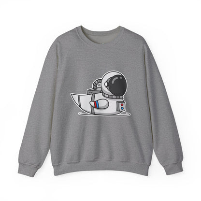 Unisex Heavy Blend™ Crewneck Sweatshirt (Astronaut Duck)