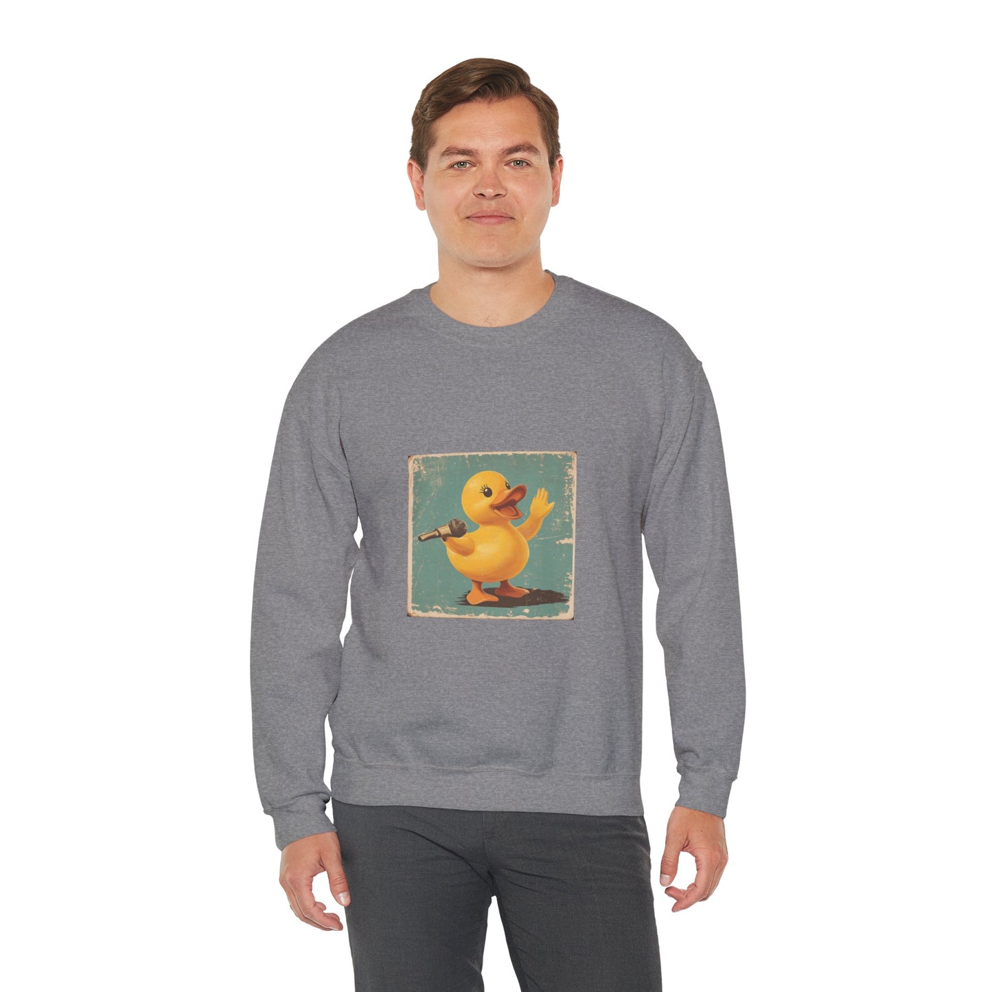 Unisex Heavy Blend™ Crewneck Sweatshirt (Karaoke Duck)