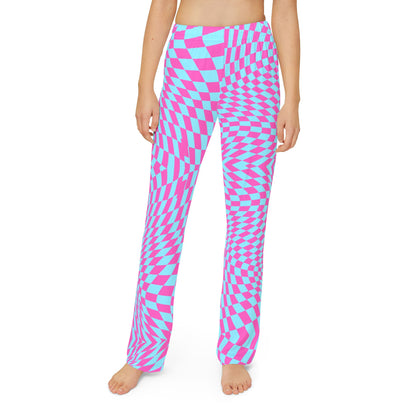 Kids Lounge Pants (Aqua-Pink Pixels)