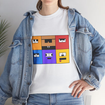 Unisex Heavy Cotton Tee (Emotion Blocks)