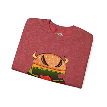 Unisex Heavy Blend™ Crewneck Sweatshirt (Cheeseburger Monster)