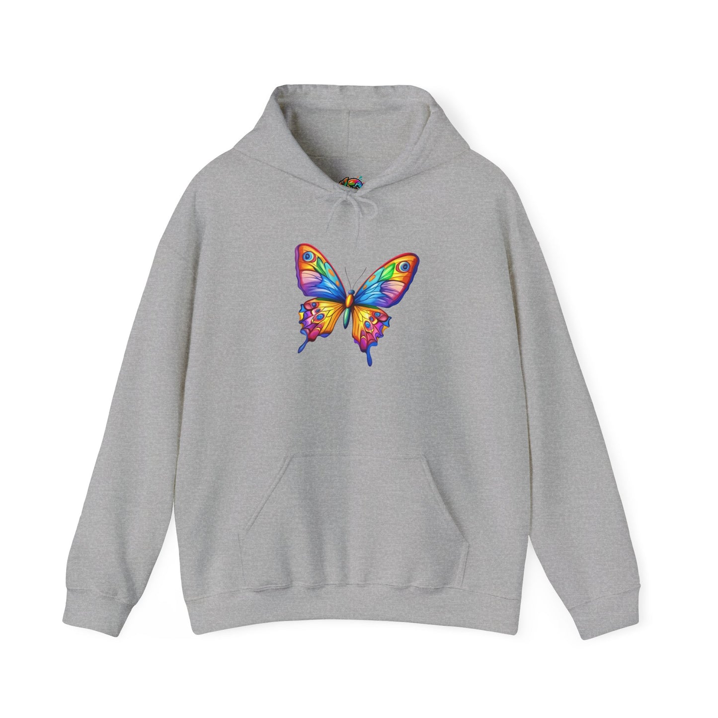 Unisex Heavy Blend™ Hooded Sweatshirt (Colorful Butterfly)