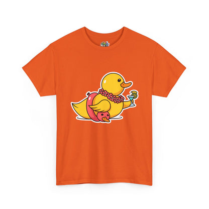 Unisex Heavy Cotton Tee (Tropical Duck)