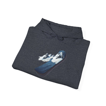 Unisex Heavy Blend™ Hooded Sweatshirt (Mountain Snowboard)