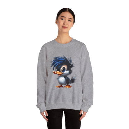 Unisex Heavy Blend™ Crewneck Sweatshirt (Blue Hair Duck)