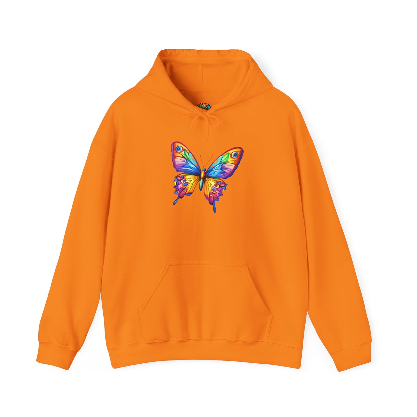 Unisex Heavy Blend™ Hooded Sweatshirt (Colorful Butterfly)