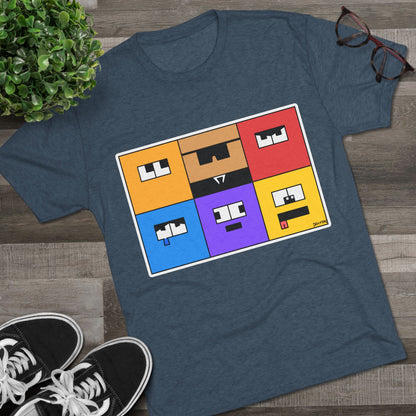 Unisex Tri-Blend Crew Tee (Emotion Blocks)